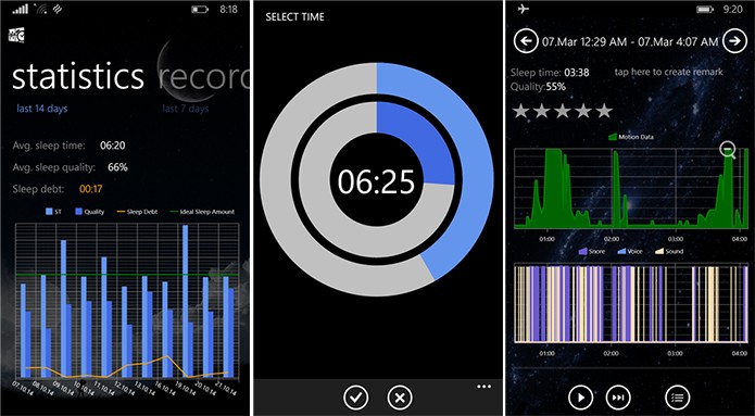 SleepWin ? um aplicativo para Windows Phone que mede a qualidade do sono do usu?rio (Foto: Divulga??o/Windows Phone Store)