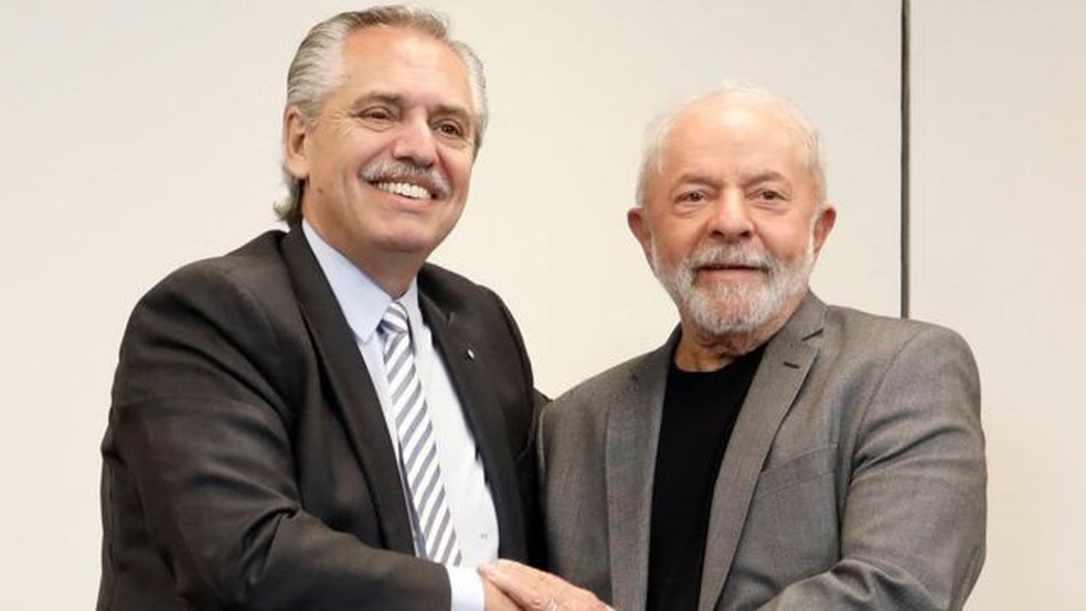 Lula recebeu o presidente da Argetina, Alberto Fernandez, em São Paulo pouco após sua vitória. — Foto: Getty Images