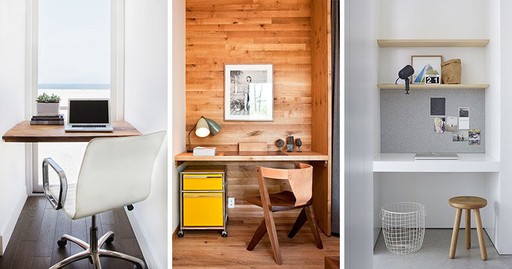 O home office é uma tendência do mercado de trabalho – há muita gente trabalhando e empreendendo em casa. Saiba como montar seu espaço de trabalho em um cantinho da sua casa. As fotos são do Pinterest.