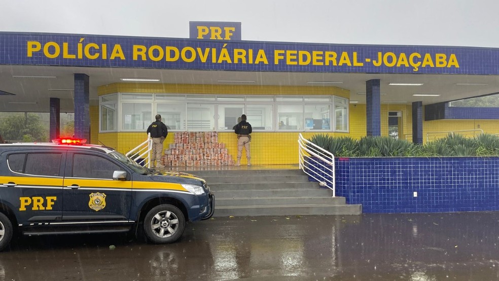 Apreensão ocorreu em Joaçaba  — Foto: PRF/ Divulgação