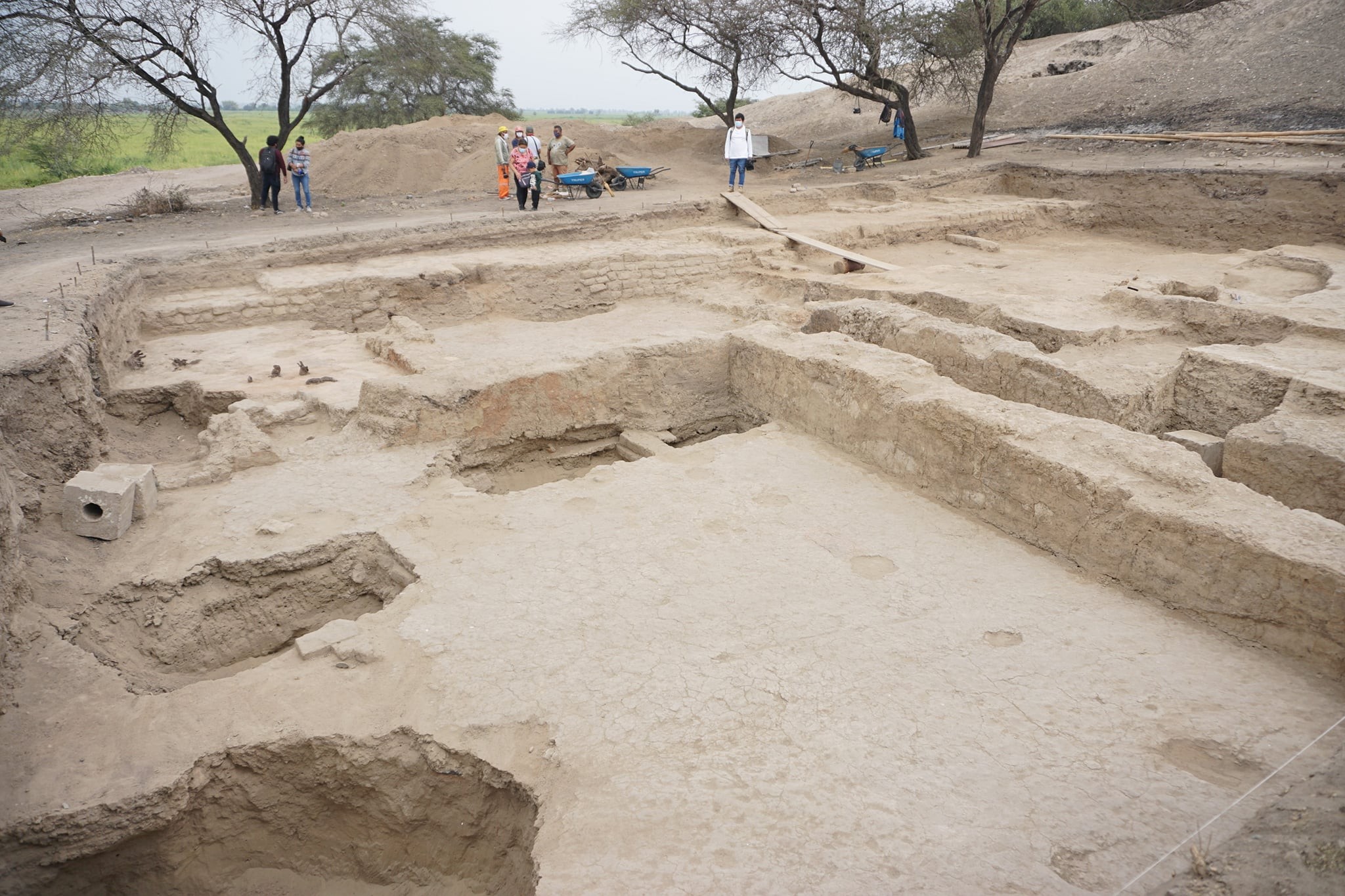 Arqueólogos encontraram restos mortais humanos e de animais durante as escavações no Peru  (Foto: Reprodução/Facebook/Museo Tumbas Reales de Sipan)