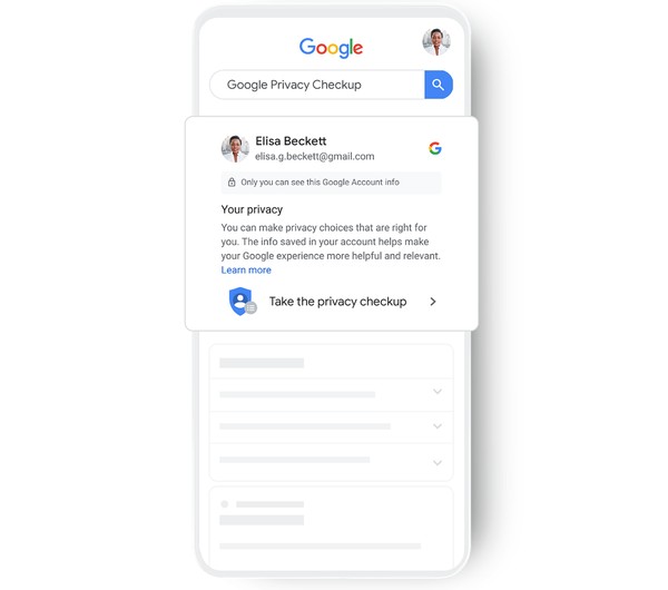 Buscador exibirá ajustes de privacidade de contas Google — Foto: Divulgação/Google