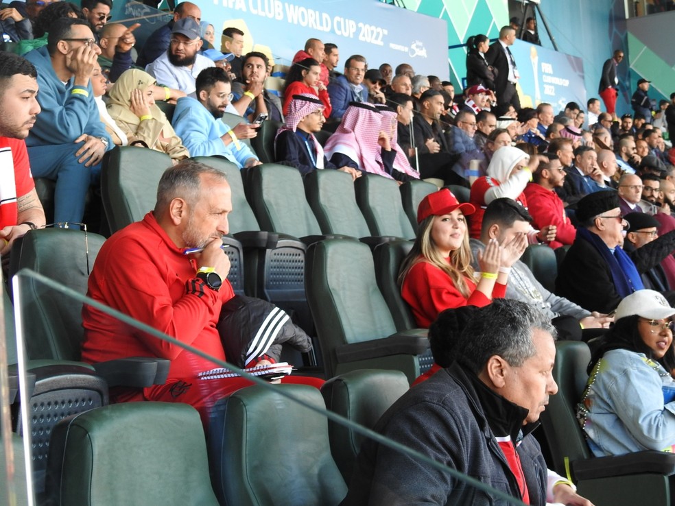 Rui Quinta, auxiliar do Flamengo, analisa Wydad Casablanca x Al Hilal &mdash; Foto: Fred Gomes