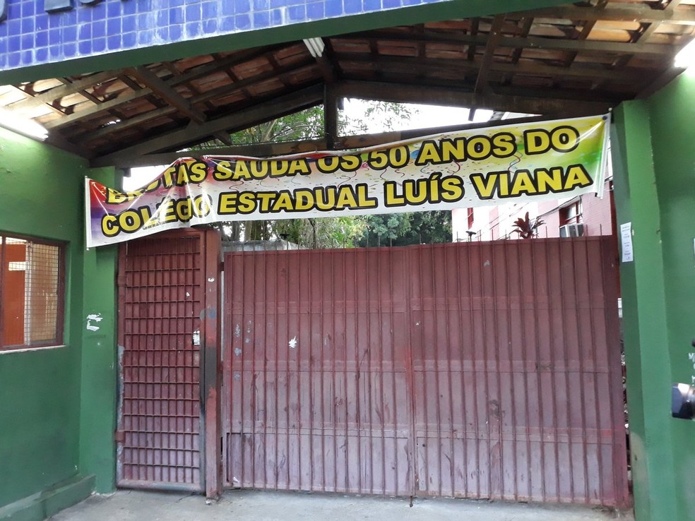 Colégio Estadual Luis Viana Filho, no bairro de Brotas,  — Foto: Alan Oliveira/ G1