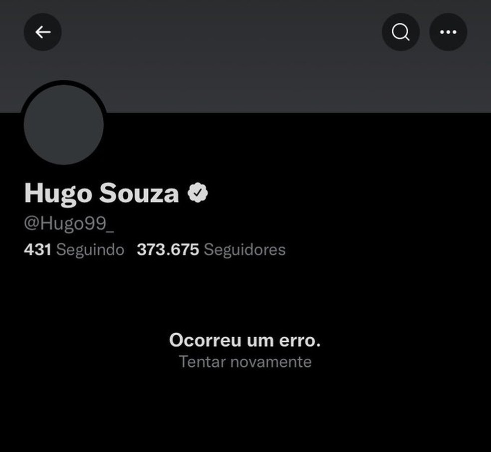 Twitter de Hugo � Foto: Reprodu��o