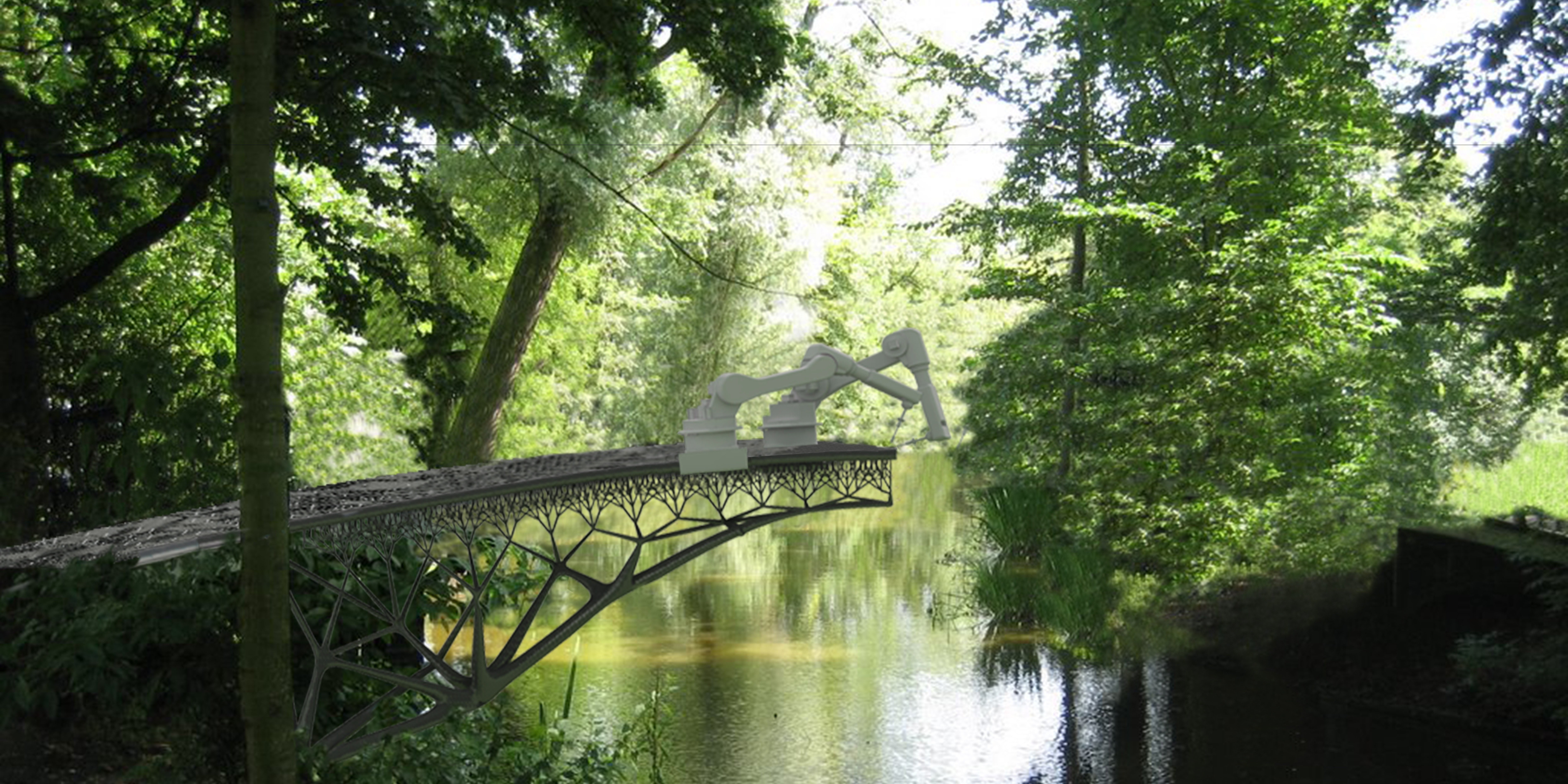 Robôs vão construir uma ponte com tecnologia 3D na Holanda (Foto: Reprodução)