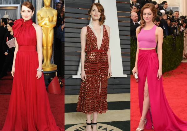 Vermelho e rosa estão entre as cores preferidas da atriz (Foto: Getty Images)