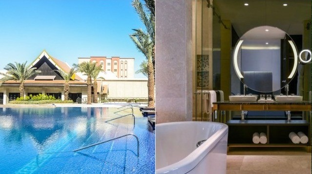 Montagem do The Westin Doha Hotel & Spa — Foto: Reprodução/Instagram