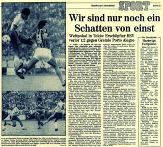 jornal alemão hamburgo grêmio mundial 1983 tóquio (Foto: Reprodução)