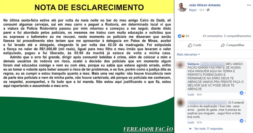 Presidente Da Camara De Rio Paranaiba E Detido Dirigindo Na Contramao E Admite Ter Ingerido Bebida Alcoolica Triangulo Mineiro G1