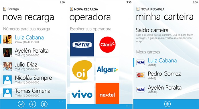Recarga.com é um aplicativo para Windows Phone que ajuda a recarregar o telefone (Foto: Divulgação/Windows Phone Store)