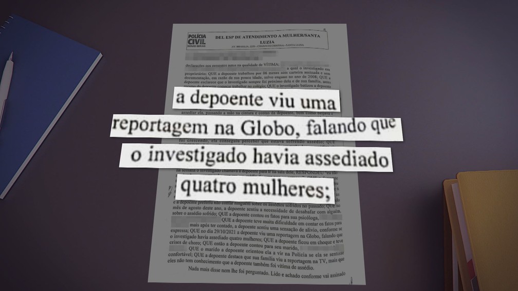 Mulher tomou coragem de procurar polícia após assistir a reportagem com outras vítimas — Foto: Reprodução/TV Globo