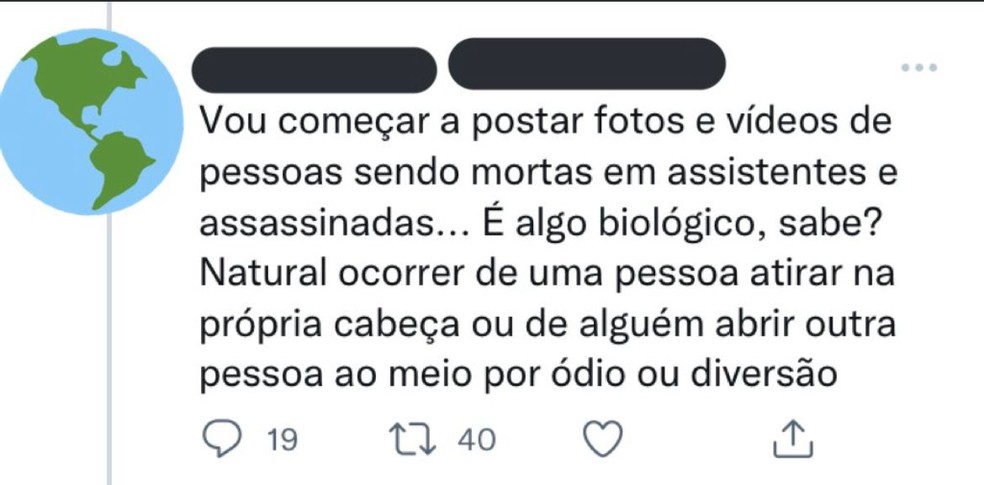 Disse um internauta nas redes sociais. — Foto: Reprodução