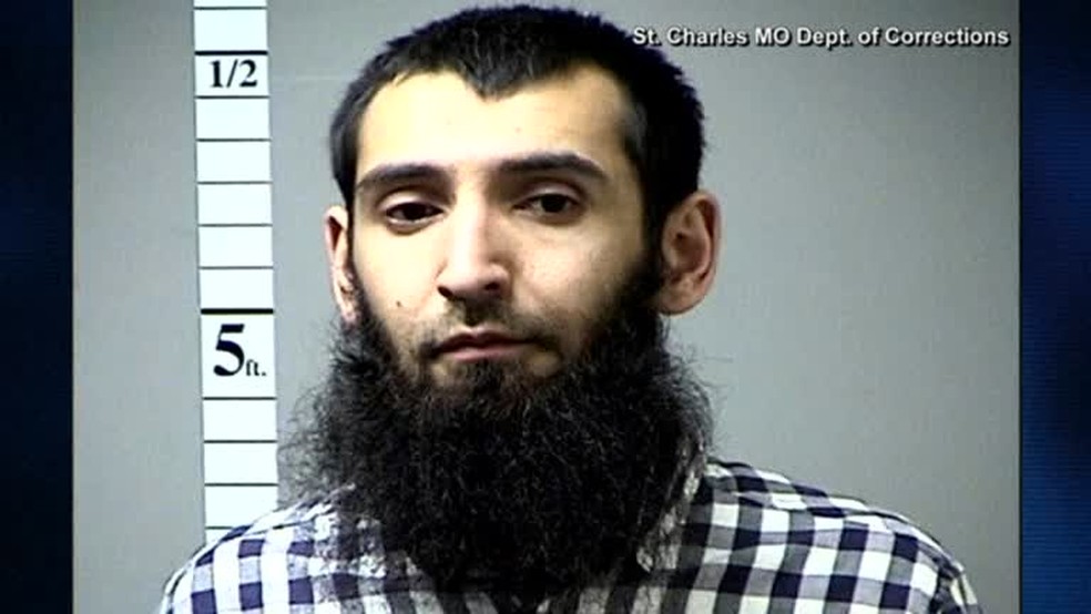 Uzbeque Sayfullo Saipov, de 29 anos, foi apontado como autor do ataque que deixou 8 mortos em Nova York, na tarde de terça-feira (Foto: Reuters/Department of Corrections )