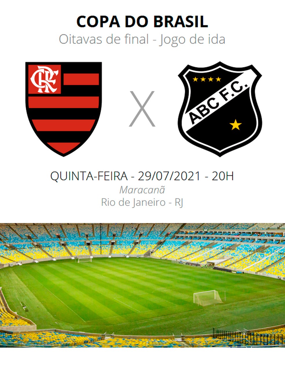 Flamengo x ABC - Copa do Brasil — Foto: ge