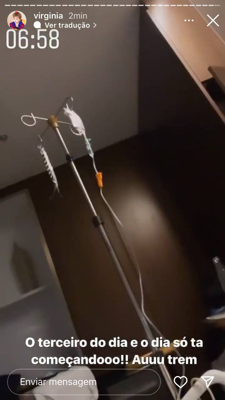 Virgínia passa noite no hospital após relatar diagnóstico de crise de enxaqueca (Foto: Reprodução / Instagram)