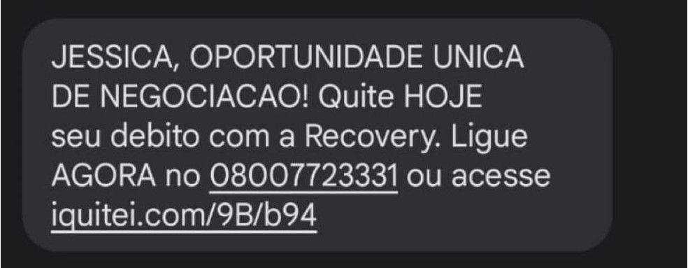 Falsa negociação de dívida — Foto: Reprodução