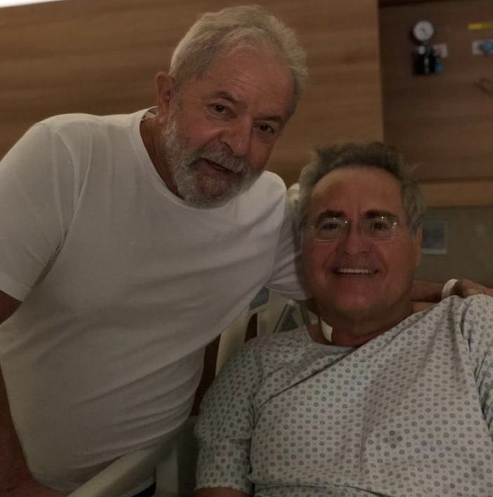 Lula visita Renan Calheiros em hospital de SP, e os dois são fotografados sem  máscaras | São Paulo | G1