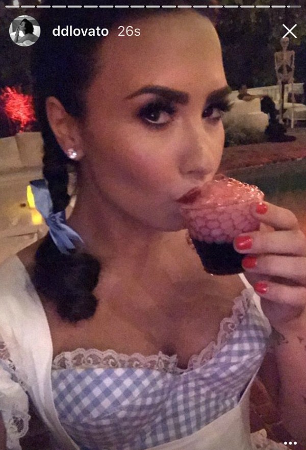 A cantora Demi Lovato vestida como Dorothy (Foto: Instagram)
