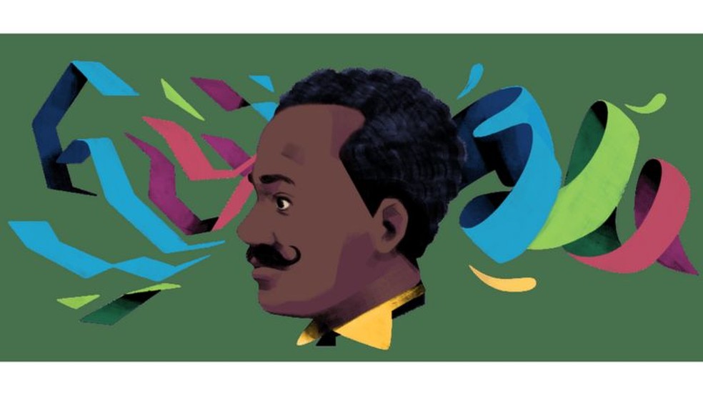Homenagem feita pelo Google a Juliano Moreira no dia em que ele completaria 149 anos — Foto: Google via BBC