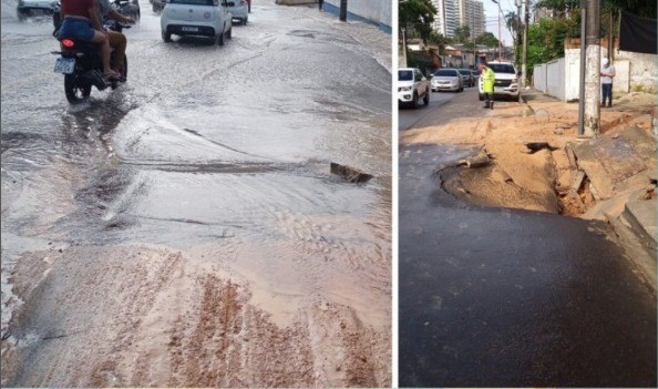 Vazamento em tubulação afeta fornecimento de água em nove pontos de Manaus