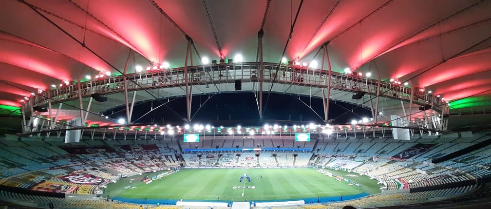 Maracanã sem público antes do Fla-Flu da última quarta-feira — Foto: Felipe Schmidt
