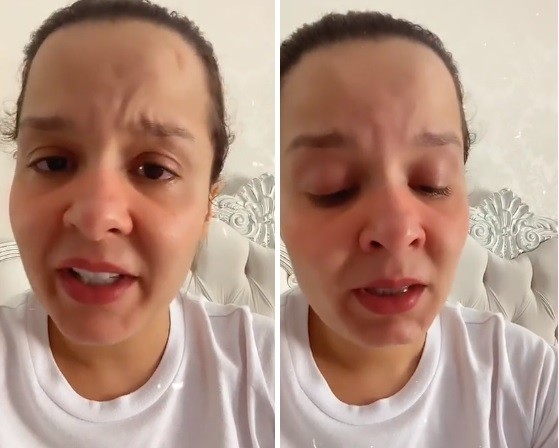 Maiara chora em live (Foto: Reprodução/Instagram)