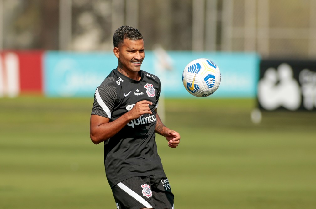 Marquinhos no treino do Corinthians  Foto: Rodrigo Coca/Ag. Corinthians