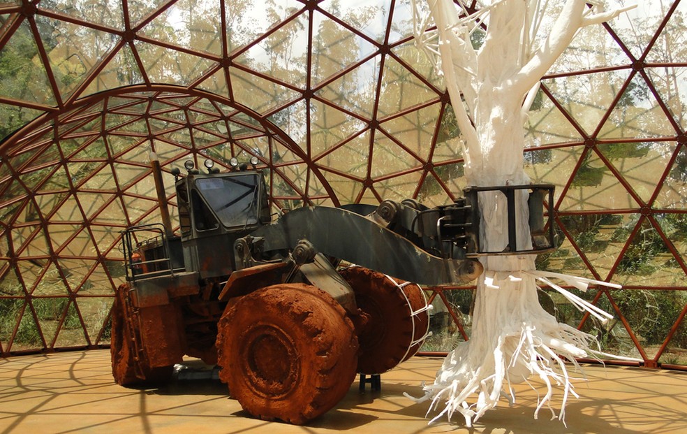 'Lama Lamina', de Matthew Barney (Foto: Alex Araújo / G1)