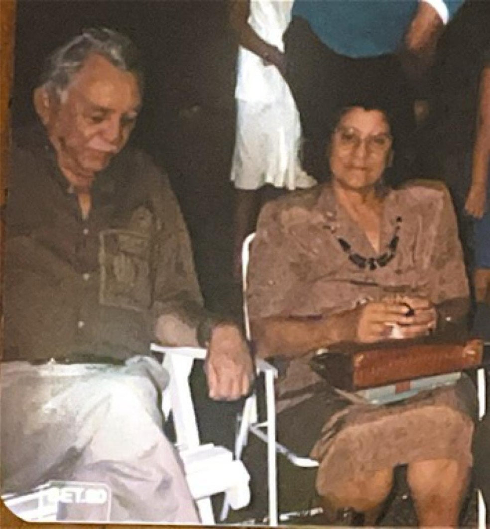 Maria Olímpia e o marido Joaquim Mochel: os dois disputaram a mesma eleição municipal, só ela foi eleita — Foto: Arquivo pessoal