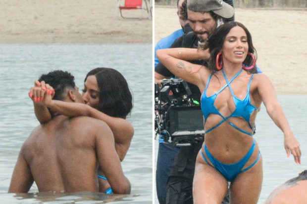 Anitta em gravação de novo vídeo clipe (Foto: Webert Belicio/AgNews-RJ)