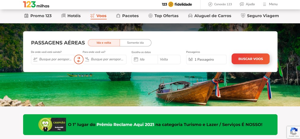 123Milhas obteve o 1º lugar do Prêmio Reclame Aqui 2023 — Foto: Reprodução/Caroline Silvestre