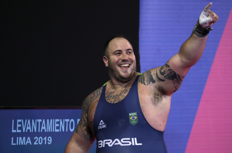 Brasileiro vibra ao encerrar a sua série — Foto: Guadalupe Pardo/Reuters
