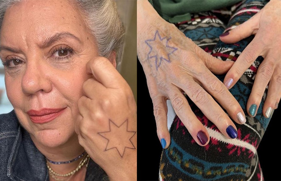 Astrid Fontenelle faz tatuagem em homenagem a Rita Lee
