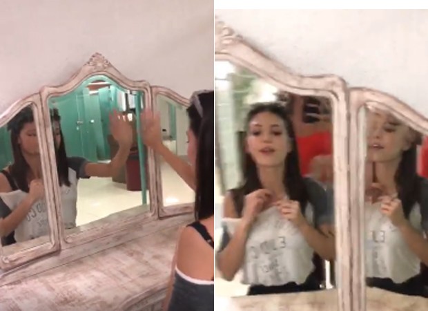 Vitória Strada brinca em espelho (Foto: Reprodução/Instagram)