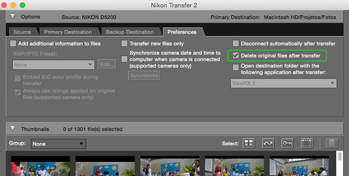 Programas de transferência de fotos podem apagar imagens do cartão após transferência para o computador (Foto: Reprodução/Adriano Hamaguchi)