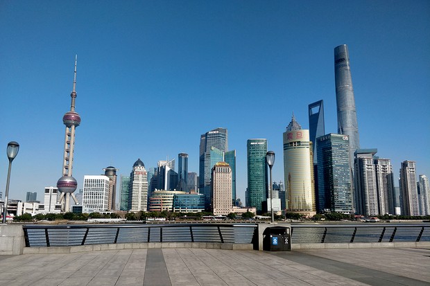 Xangai, 31 de janeiro de 2020  área de pedestres na orla do rio Huangpu,  no bairro de Bund, principal ponto turístico da cidade (Foto: Foto Nicoco)