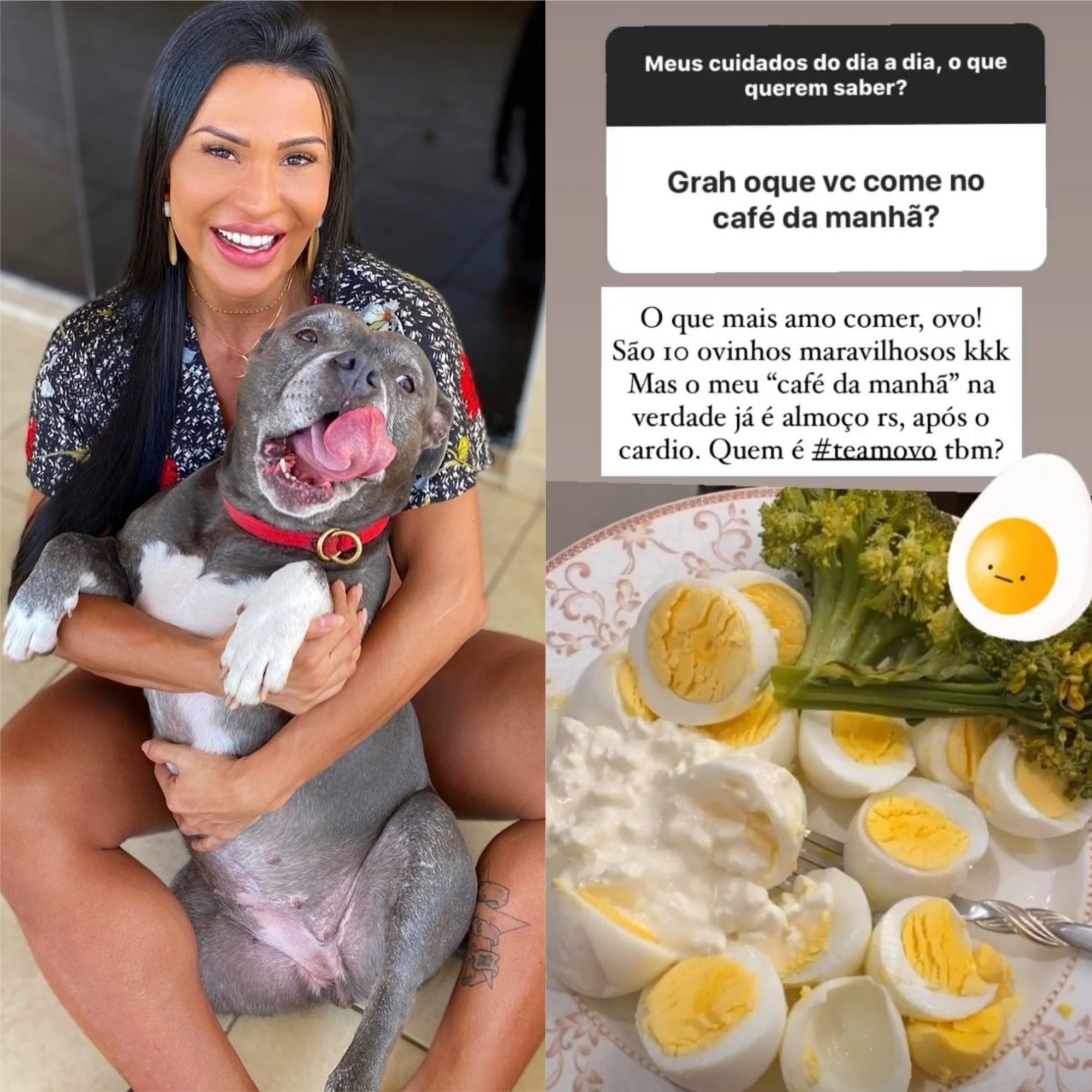 Gracyanne Barbosa come 10 ovos cozidos no café da manhã (Foto: Reprodução/Instagram)