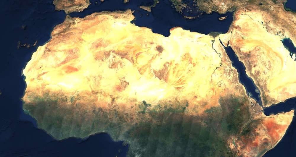 Norte da África (Foto: EOX/ Reprodução)
