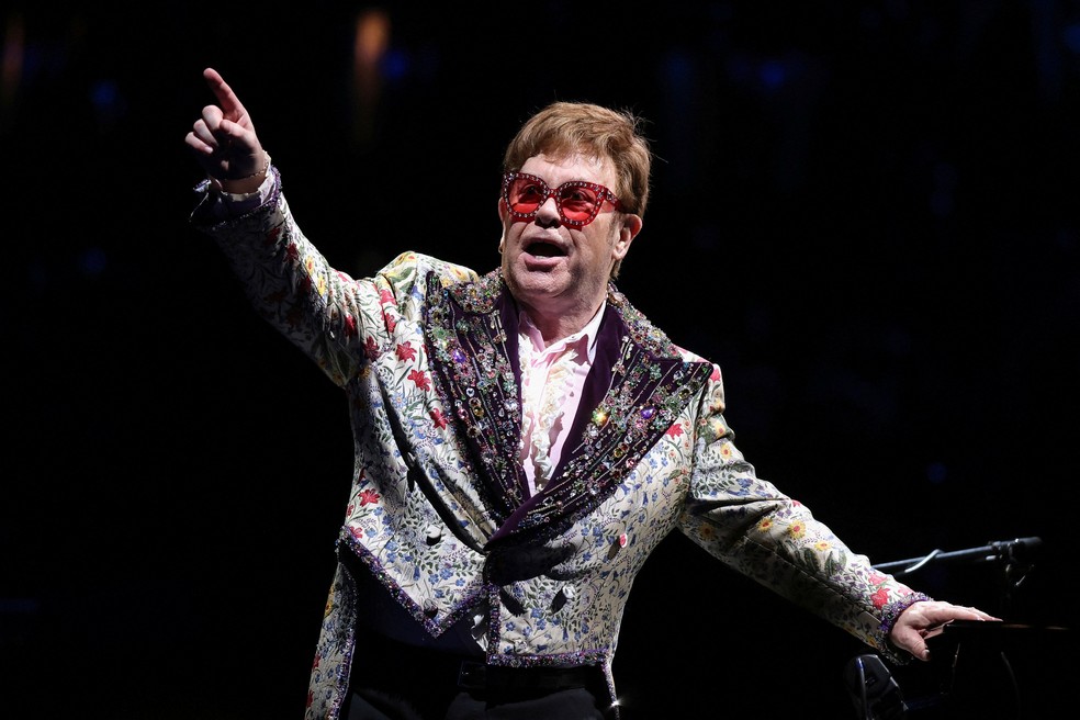 Elton John volta aos palcos após quase dois anos em Nova Orleans, nos Estados Unidos — Foto: Reuters/Jonathan Bachman
