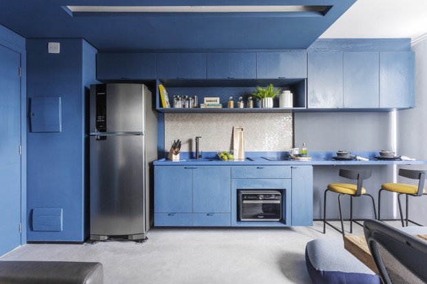 Sonha com cozinha azul? Veja 10 projetos para se inspirar (Foto: FOTOS DIVULGAÇÃO )