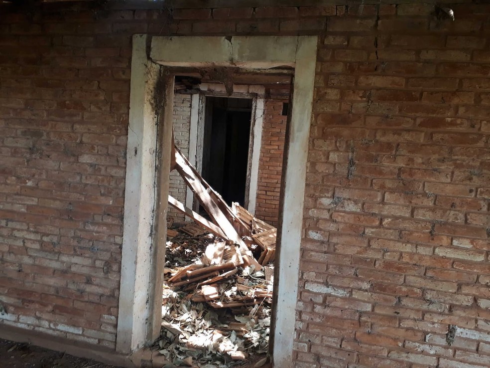 A fiscalização foi em uma casa abandonada que fica em uma fazenda às margens do rio Aguapeí — Foto: Polícia Ambiental /Divulgação