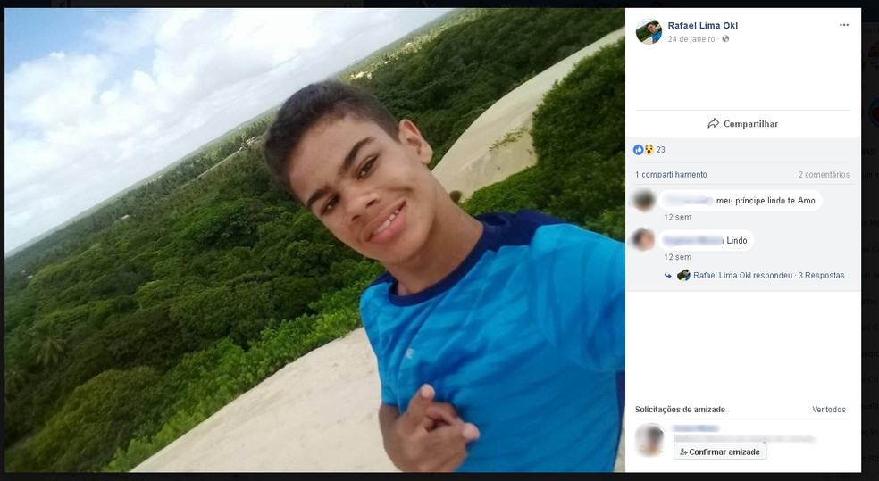 Corpo de Rafael Gomes de Lima foi encontrado embaixo de viaduto em Boituva (Foto: ReproduÃ§Ã£o/Facebook)