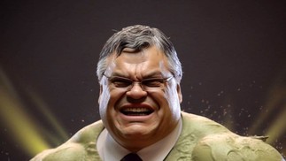 Flávio Dino vira Hulk em montagem nas redes após debate com Marcos do Val — Foto: Reprodução / Redes Sociais