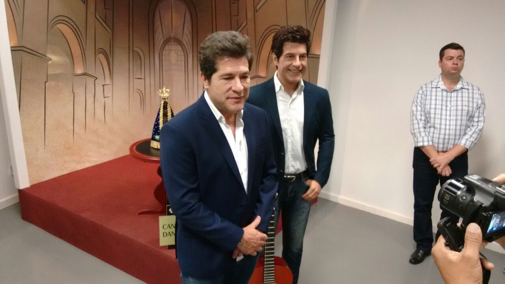 Daniel deu entrevista durante a visita ao Santu&Atilde;&iexcl;rio Nacional (Foto: Wilson Silvaston/Divulga&Atilde;&sect;&Atilde;&pound;o)