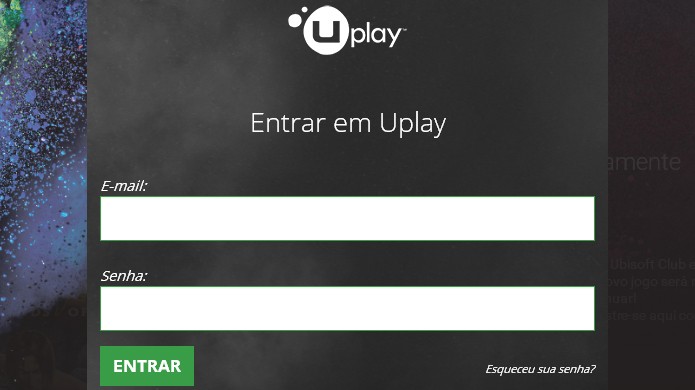 Faça Login em sua conta do Uplay para resgatar o Splinter Cell gratuito para PC (Foto: Reprodução/Rafael Monteiro)
