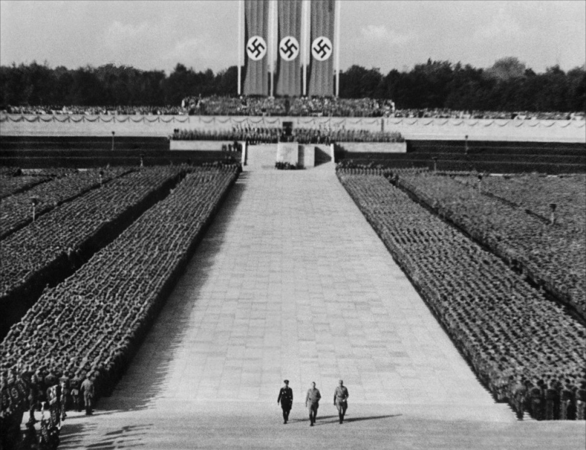 Congresso do Partido Nazista na cidade de Nuremberg, em 1935 (Foto: Reprodução)
