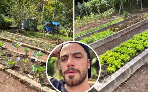 Felipe Titto mostra horta e pomar em casa: "A família inteira pega"