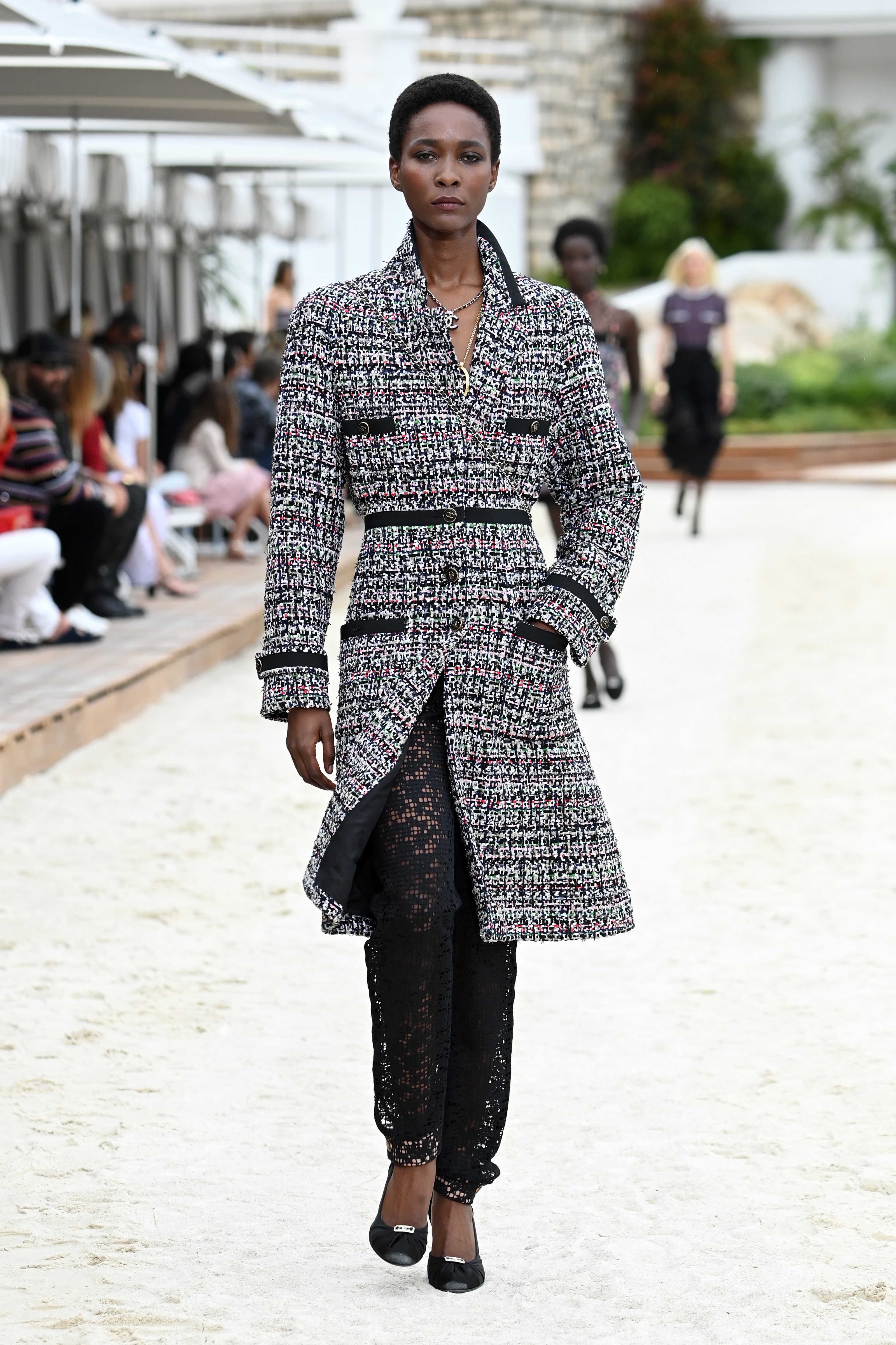 Chanel Cruise 2022/23 tweed look (Photo: Getty Images)