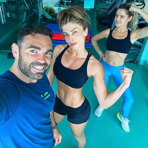 Grazi Massafera e Ingrid Guimarães treinam com Chico Salgado (Foto: Reprodução/Instagram)